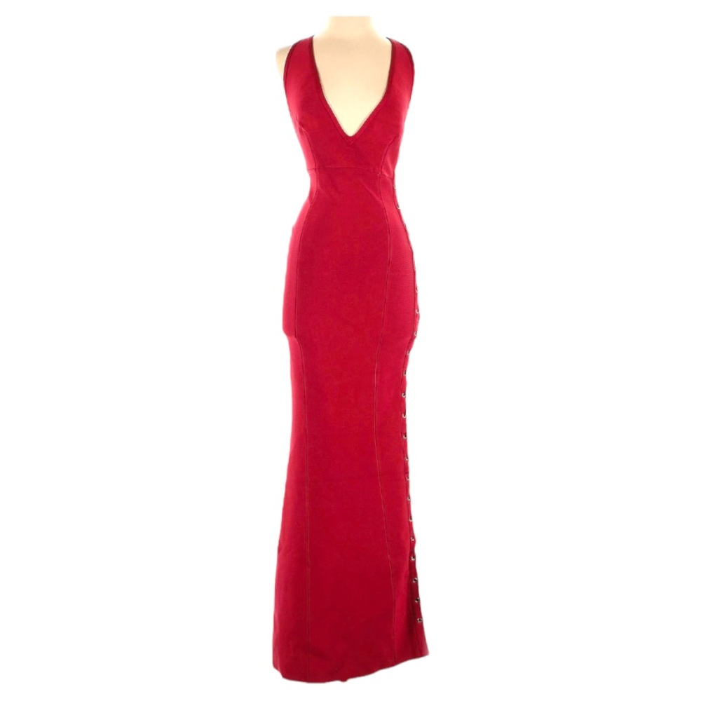House of London Formal Maxi Bandage Dress in Lipstick Red, Size: 0 (Orig $375)